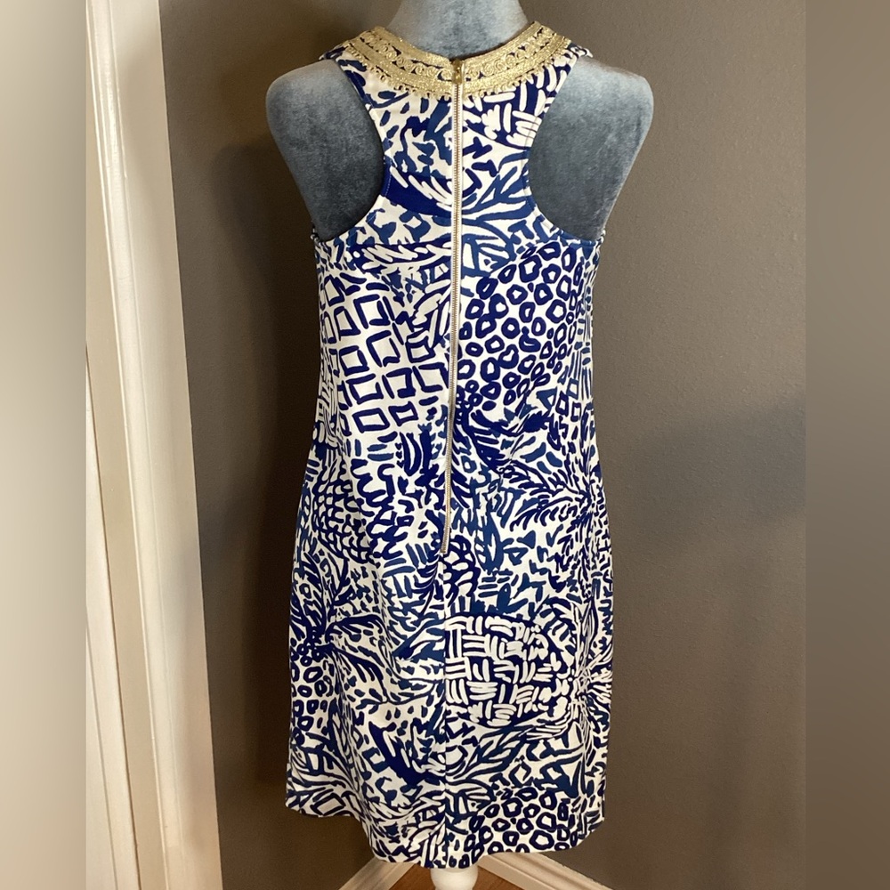 Lilly Pulitzer Carlotta Stretch Shift Indigo Home Slice Size 2 - Picture 5 of 15